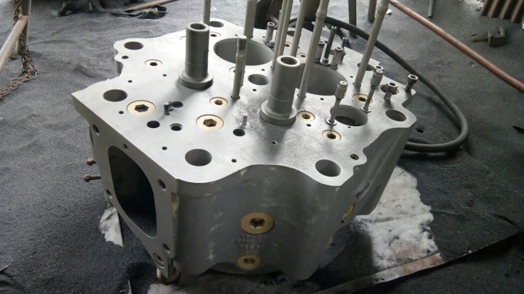 Cylinder Head of MAK 601C After Short Blasting
