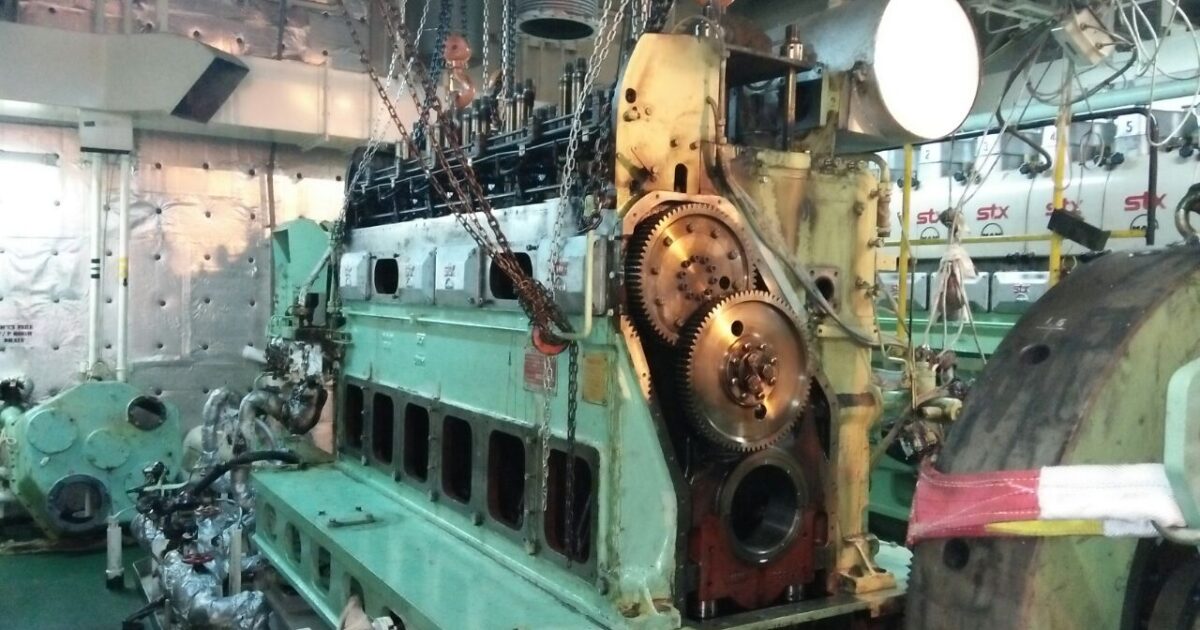 Crank pin Grinding of MAN Diesel Engine