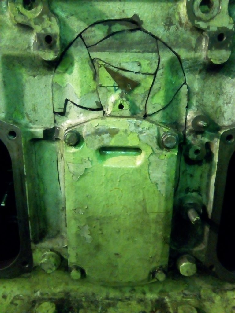 Engine Block Repair Near Inspection Window