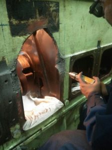 Repair of Broken Engine Block is in Progress