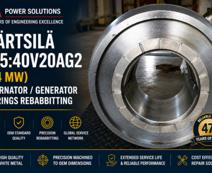 Wärtsilä B35 40V20AG2 Alternator Generator Bearings